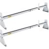VEVOR Van Roof Ladder Rack, 2 Bars, 331 LBS Capacity, 52"-63.8" Adjustable Steel Roof Rack Cross Bar with Ladder Stoppers, Fit Vans with Rain Gutters