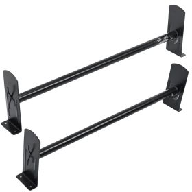 VEVOR Van Roof Ladder Rack, 2 Bars Alloy Steel Roof Racks, 500 LBS Capacity Rain-Gutter Roof Rack, Adjustable Length 35.8"-57.5"
