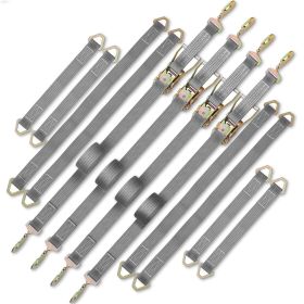 VEVOR Ratchet Tie Down Straps, 2'' x 15.6' Heavy Duty Ratchet Straps with Snap Hooks, 4000 lbs Working Load