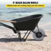 VEVOR Beach Balloon Wheels, 9" Replacement Sand Tires, PVC Cart Tires for Kayak Dolly, Canoe Cart and Buggy w/Free Air Pump, 2-Pack