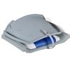 Boat Seat Foldable Backrest with Blue-white Pillow 16.1"x20.1"x18.9"